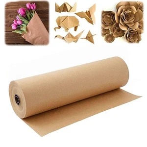 2022 Wrapping Paper Kraft Paper 30 Meters Long A Roll Of Brown Packaging - Picture 1 of 9