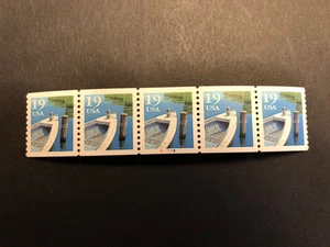 Briefmarken USA, Scott # 2529a, PNC5 # A7779, 19c Ruderboot, postfrisch - Bild 1 von 2