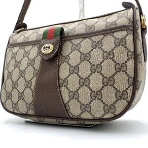 Borsa a tracolla Gucci GG Supreme linea Sherry beige pelle marrone originale - Foto 1 di 13