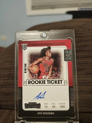 2021-22 "Contenders" Ayo Dosunmu RC (ROOKIE TICKET) *Photo Variation* AUTOGRAPH  - Image 1 of 2