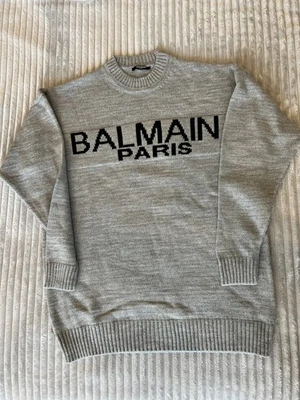 Suéter Hombre Logo Balmain Gris S Foto 1 de 4