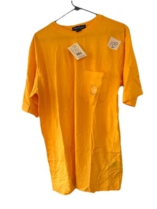 Nautica Men’s Vintage 90s Metre Class Pocket T-Shirt Yellow Size Small NWT - Afbeelding 1 van 3