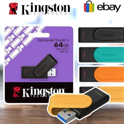 Kingston USB Memory Stick Exodia Onyx 64gb/128gb/256gb 3.0 Pen Backup Drive - Image 1 of 4