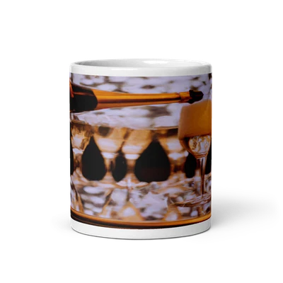 Elegant New Year's Eve Champagne Tower Ceramic Mug - Image 1 of 3