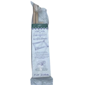 Homecrafters Needlework Scroll Frame 9" X 18" Wooden New In Package - Picture 1 of 6
