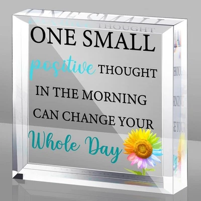 Acrílico Motivacional Regalos para Mujeres Hombres Inspirador Escritorio Decoración Uno Pequeño P... Foto 1 de 4