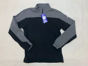 Chaqueta de Bateo Mizuno Juvenil Mediana Larga Manga 1/4 Cremallera Negra Gris - Imagen 1 de 2
