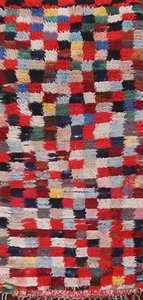 MEMORIAL DEAL Thick-Plush Semi-Antique Moroccan Runner Rug Hand-knotted Wool 3x7 - Picture 1 of 12