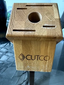 Cuchillo Madera Cutco Bloque 5 Ranuras Hecho en EE. UU. - Imagen 1 de 3