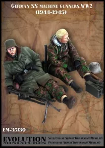 Evolution EM-35130 1/35 German SS Machine Gunners 1944-45 - Foto 1 di 2