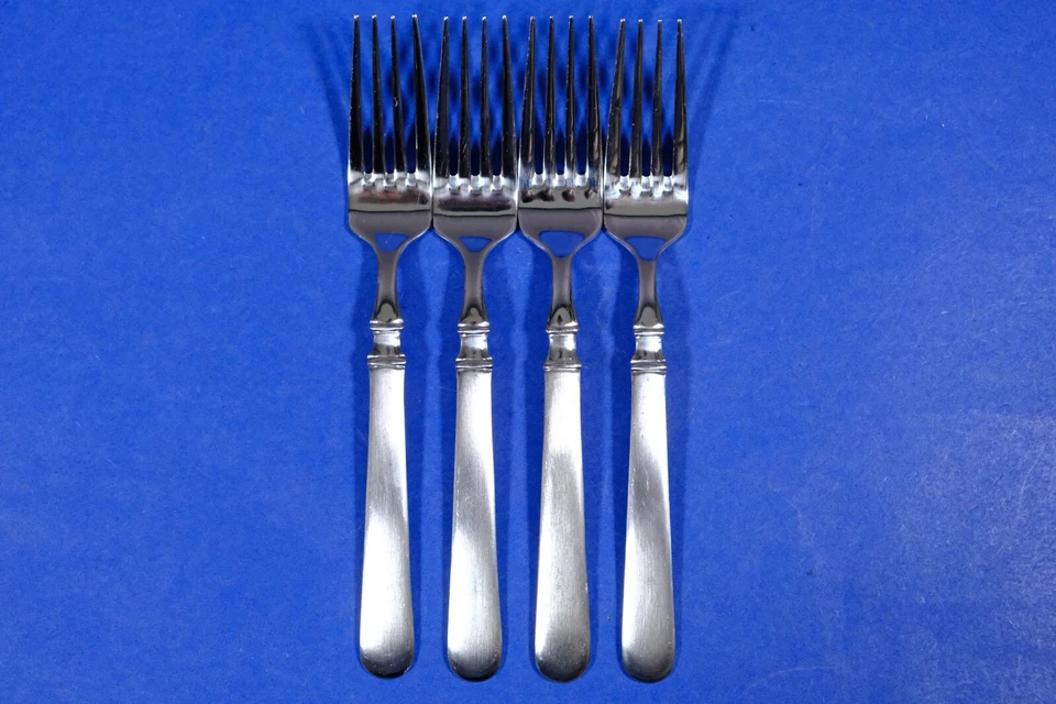 4 x Cuisinart Oxford мороз ручки из нержавеющей стали ужин вилки 7 7/8» - Изображение 1 из 2