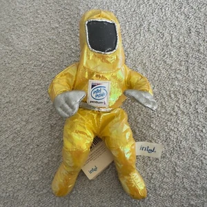 INTEL INSIDE 1997 Yellow Pentium II ASTRONAUT Plush Beanie Space 8” Bunny Suit - Picture 1 of 4
