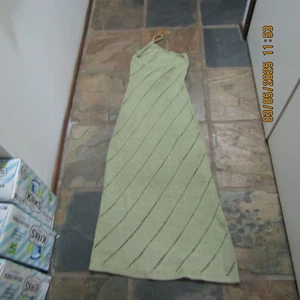 Size 10 ZULU + ZEPHYR Olive Lattice Knit Dress NWT RRP $350.00 (One Strap) - Picture 1 of 14