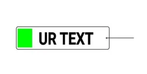 Personalisiertes Greenplate individuelles Nummernschild Auto Lufterfrischer - Bild 1 von 1