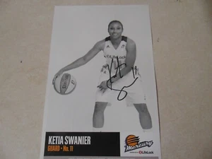 BASKETBALL CARD PHOTO SIGNED MERCURY KETIA SWANIER GUARD NO 11 - Picture 1 of 1