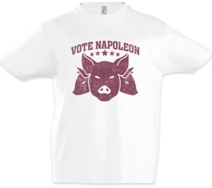 Vote Napoleon Kids Boys T-Shirt Animal Animals Pig Pigs Farm Symbol Sign Logo - Picture 1 of 1