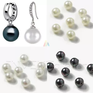2x 6x Pendientes Pendientes Medio Perlas Capara Mar Redondo Perla MAJORICA AAA _233 - Imagen 1 de 9