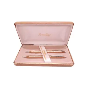 Bradley Set Penna a Sfera Vintage e Matite Meccaniche Bordo Oro/Cromo - Foto 1 di 7