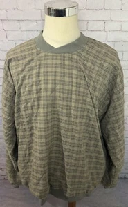 Jack Nicklaus Golf Jacket Mens Large Grey Check Windbreaker Pullover VTG - Picture 1 of 7