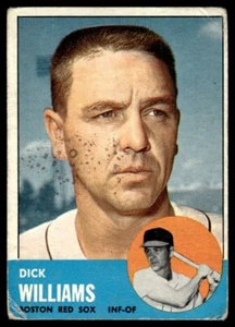 1963 TOPPS DICK WILLIAMS BOSTON RED SOX #328 - Foto 1 di 2