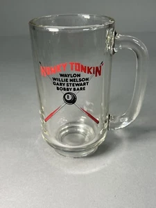 Vintage Beer Glass Country Music Honky Tonkin'  Waylon Willie Nelson, Billiards - Picture 1 of 6