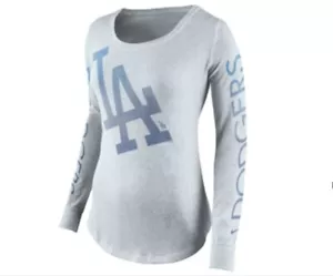 Nike Women s Los Angeles Dodgers Fade Long Sleeve T-Shirt, Gray, Medium - Picture 1 of 9