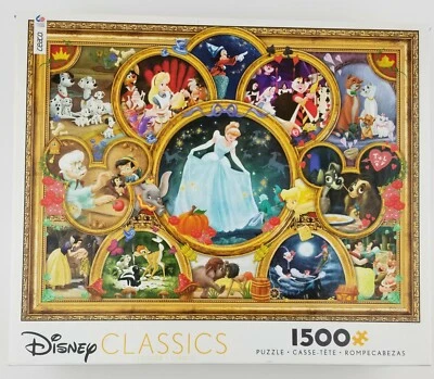 Quebra-cabeça Disney Classics 1500 peças CEACO 2016 32" X 24" Bambi Branca de Neve Fantasia - Imagem 1 de 4