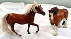 GRAND CHAMPION 7" TALL VINTAGE BROWN HORSE W/WHITE HAIR + BEAUTIFUL CLYDESDALE