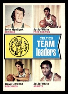 1974 Topps Basketball #82 Celtics Team Leaders NM