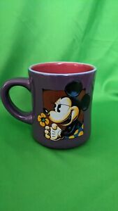 Disney Smiling Minnie Mouse Holding Daisy Cup Mug - 10 oz - Purple/Red