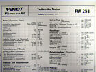 Fendt Farmer 105  Fw258 Technische Daten 1972