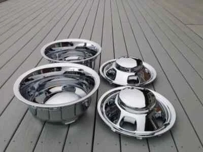 17" Dual Steel Wheel Simulators Hub Caps Fit for Dodge RAM 3500 2003-2018 - Image 1 of 4