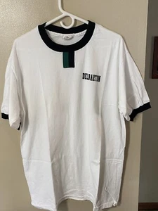 Vintage 90’s Delbarton Xl Ringer T-shirt White Black Green - Picture 1 of 6