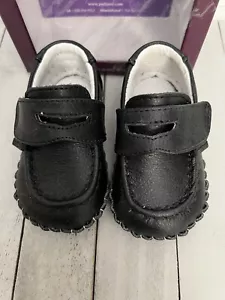 Pediped Charlie Black Baby Boy Shoes US Size 6-12 Months - Picture 1 of 4