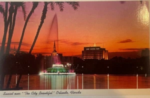 Vintage Postcard, Sunset Over "The Beautiful" Orlando, FL. - Picture 1 of 2