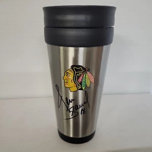 Taza de Hockey Autografiada DENIS SAVARD Chicago Blackhawks Firmada SALÓN DE LA FAMA - Imagen 1 de 2