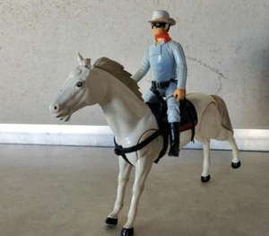 4D Lone Ranger & Silver Horse Action Figures Gabriel 1980 Hong Kong LV TV Co - Picture 1 of 11