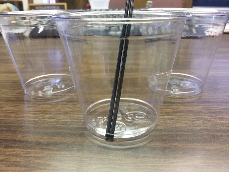 (264 VASOS) VASOS 9 OZ PLÁSTICO TRANSPARENTE SENTADILLA HECHOS EN EE. UU./TABERNAS/ARTESANÍAS Foto 1 de 1