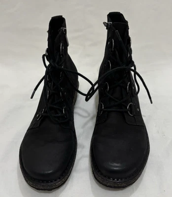 Женские сапоги Aetrex Jada на боковой молнии на шнуровке на танкетке черные кожаные размер 8,5 - Изображение 1 из 4