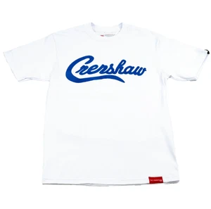 Limited Edition Crenshaw Size SMALL T-Shirt White/Royal Blue Run A Lap New - Picture 1 of 4