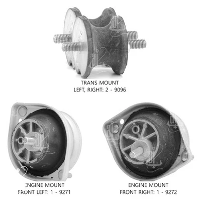 For BMW 540i 1997-2003 Anchor 300633 Engine Mount Kit - Image 1 of 4