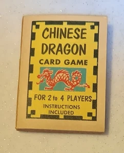 Vtg Chinese Dragon Card Game Cracker Jack Gumball Charm Prize Premium Toy Paper - Picture 1 of 2