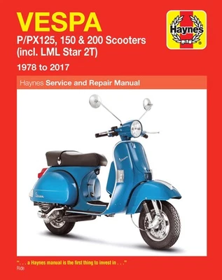 Vespa P/PX 125 150 e 200 Scooters Serviço e Reparo Loja Manual Livro - Imagem 1 de 3