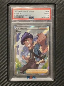 2020 PSA 9 FA Hop #073 Full Art Trainer Pokemon TCG SWSH Champion’s Path - Picture 1 of 2