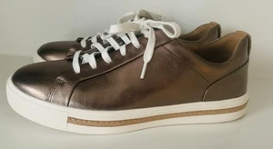 Clarks Women's Un Maui Lace Derby Trainers Bronze Leather UK Size 6 D EUR 39 - Picture 1 of 8