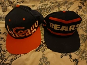 2 Vintage Chicago Bears Hats Adult Size - Picture 1 of 3