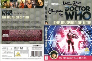 Doctor Who: The Invasion of Time DVD Cover Signed by John Leeson + 2 - Picture 1 of 1