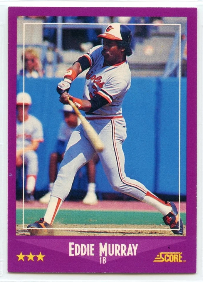 1988 Score Baseball - #18 - Eddie Murray - Baltimore Orioles - Image 1 of 1