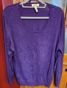 Suéter Púrpura Ligero Dressbarn - Talla 2X - Imagen 1 de 2