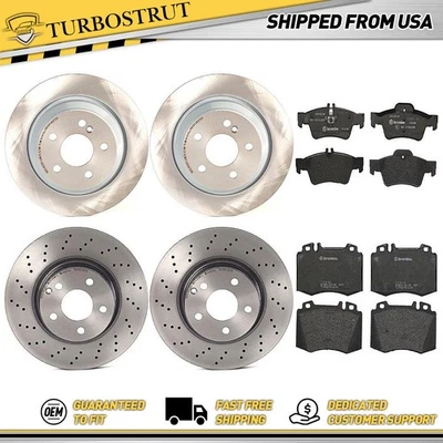 OE 布雷博前后制动转子垫套件适用于梅赛德斯-奔驰 S350 2006-2006 — 第 1/4 张图片